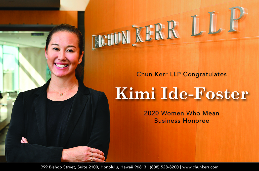 Kimi Ide Foster, Pacific Business News Women Who Mean Business Honoree